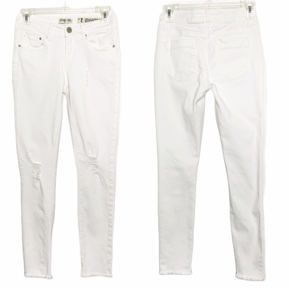 Indigo Rein Forever White Skinny Ankle Jeans W26" - Picture 6 of 16